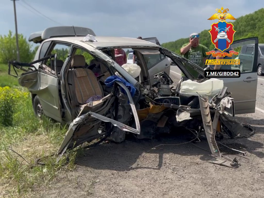 Две шестилетние девочки выжили в жесткой аварии в Кузбассе, водитель погиб