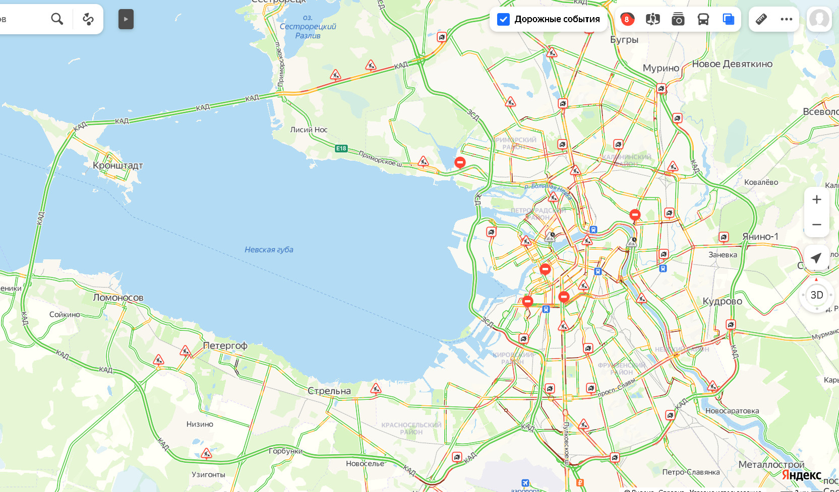 Где собрались самые большие пробки на дорогах Петербурга - 28 апреля 2023 -  ФОНТАНКА.ру