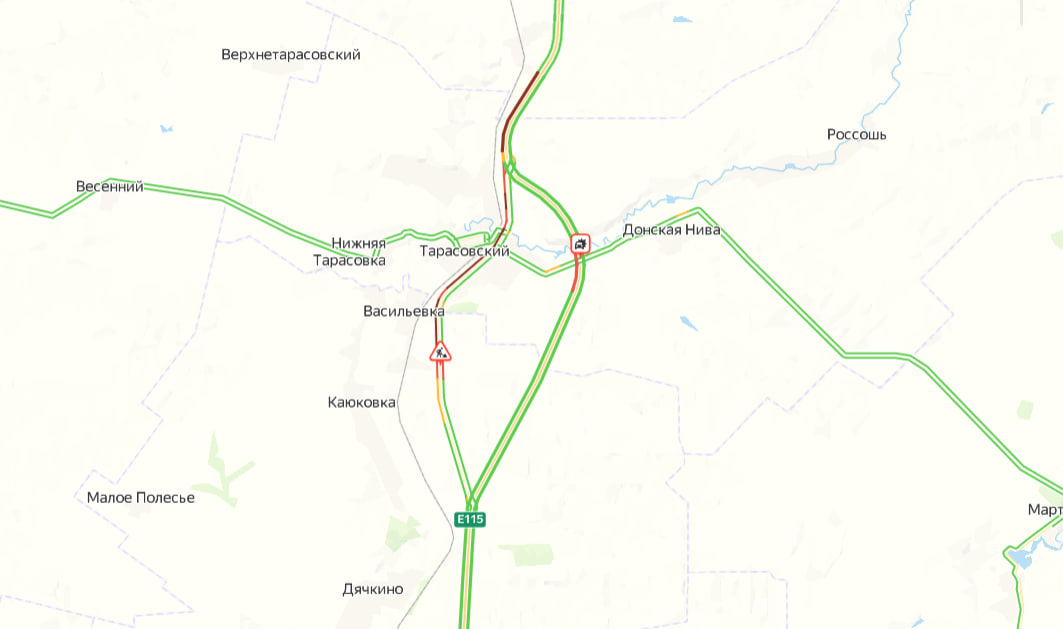Пробки на трассе М-4 "Дон" онлайн сейчас на карте Foto 20