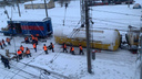 На станции Октябрьск рухнули две железнодорожные цистерны
