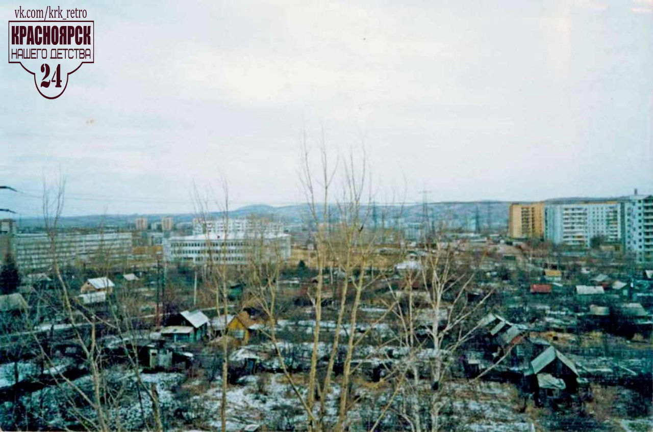 1995 год. Район Лесопарковой и улицы Сады до массовой застройки