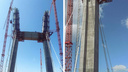 Строители поставили первые 10 вант на пилоне четвертого моста в Новосибирске — фото с места работ