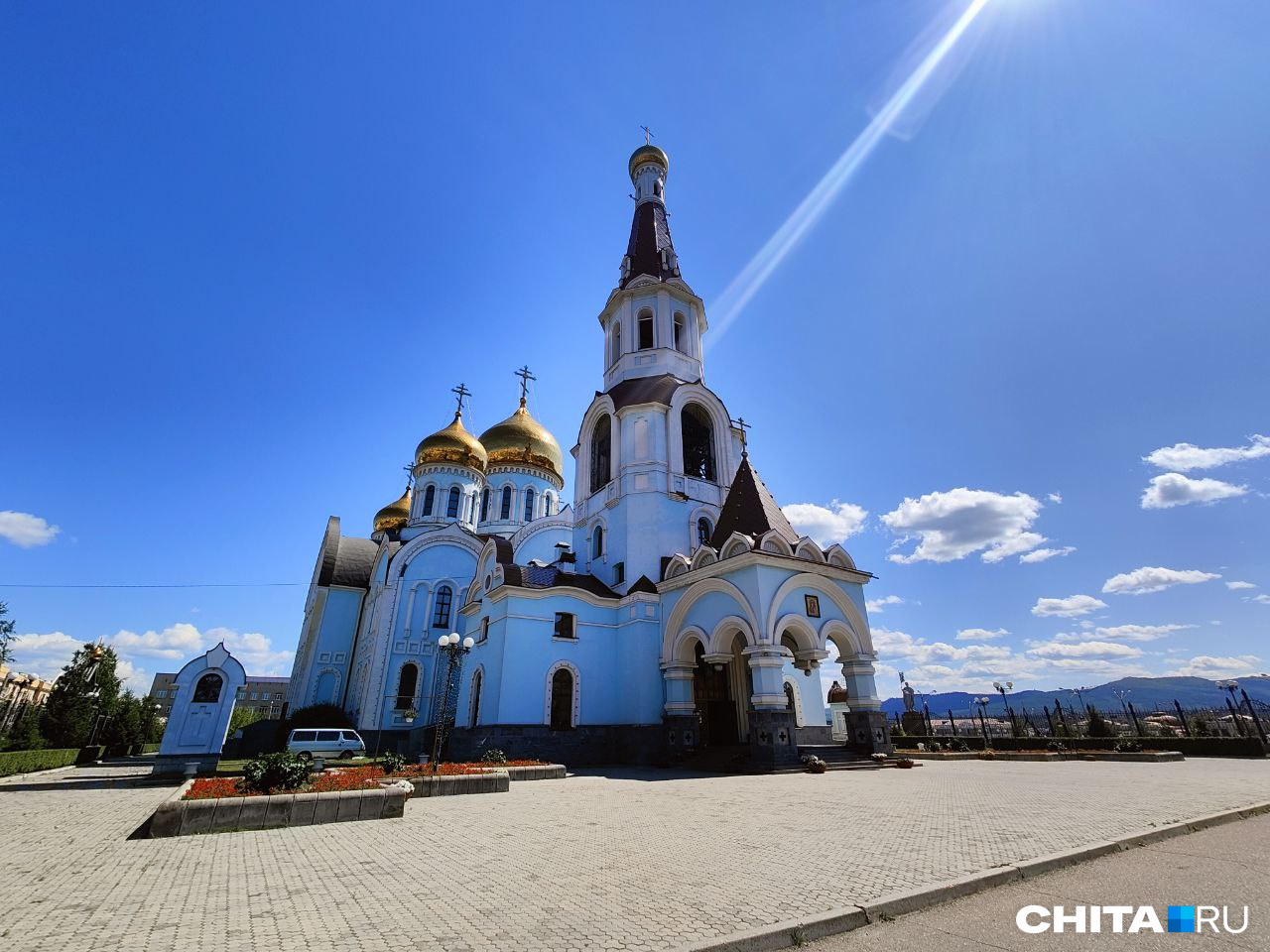 Церковь Чита возле вокзала для фотошопа