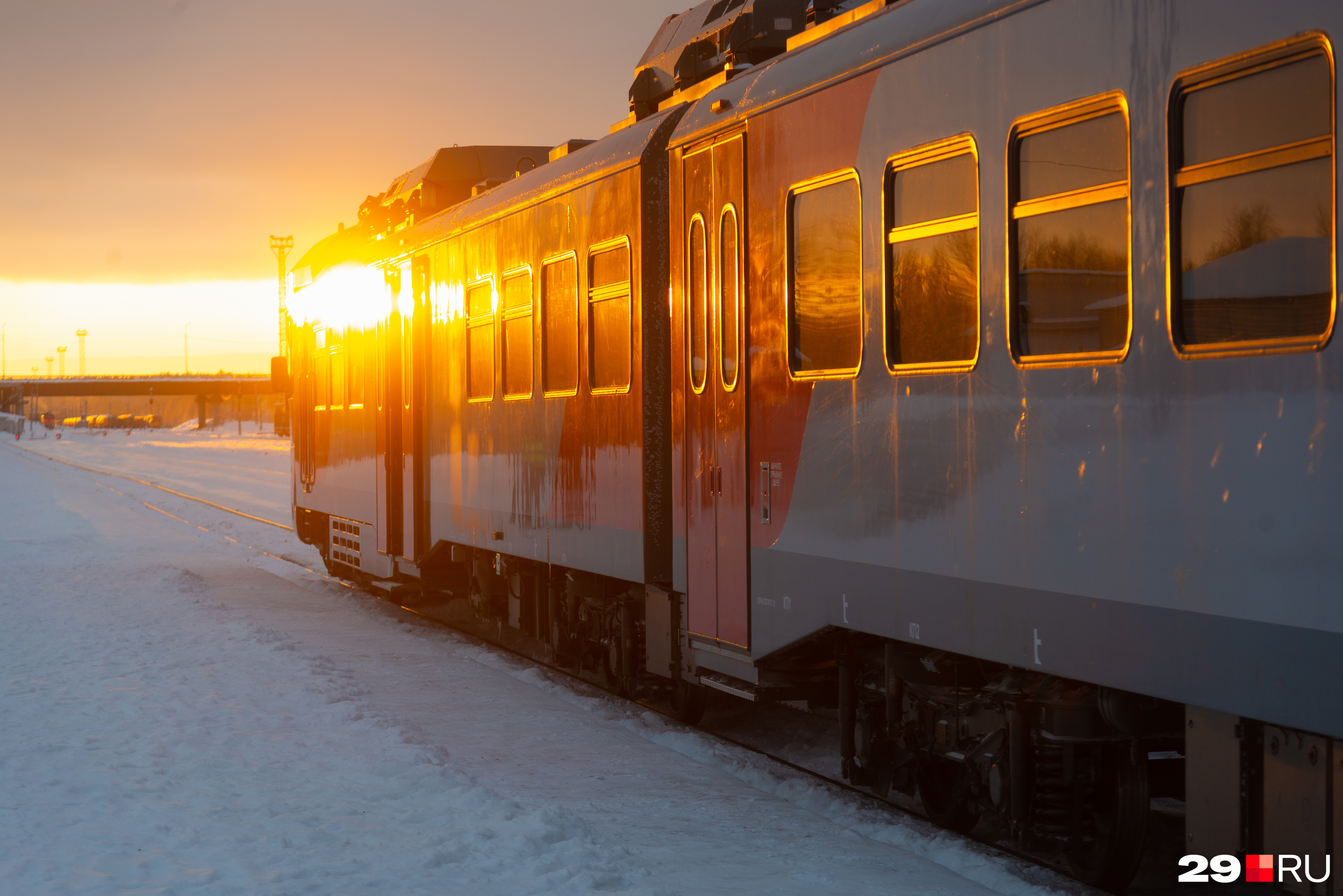 На этом поезде можно добраться до Архангельска