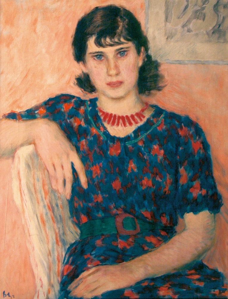Портрет девушки с челкой. 1938. Холст, масло. Собрание KGallery, Санкт-Петербург