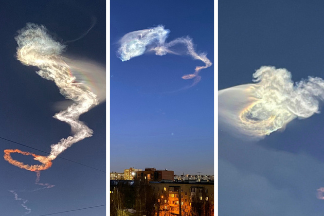 Запуск баллистической ракеты породил «космических медуз» в небе над Архангельской областью