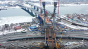 Пилон четвертого моста завершили строители в Новосибирске — фото с высоты