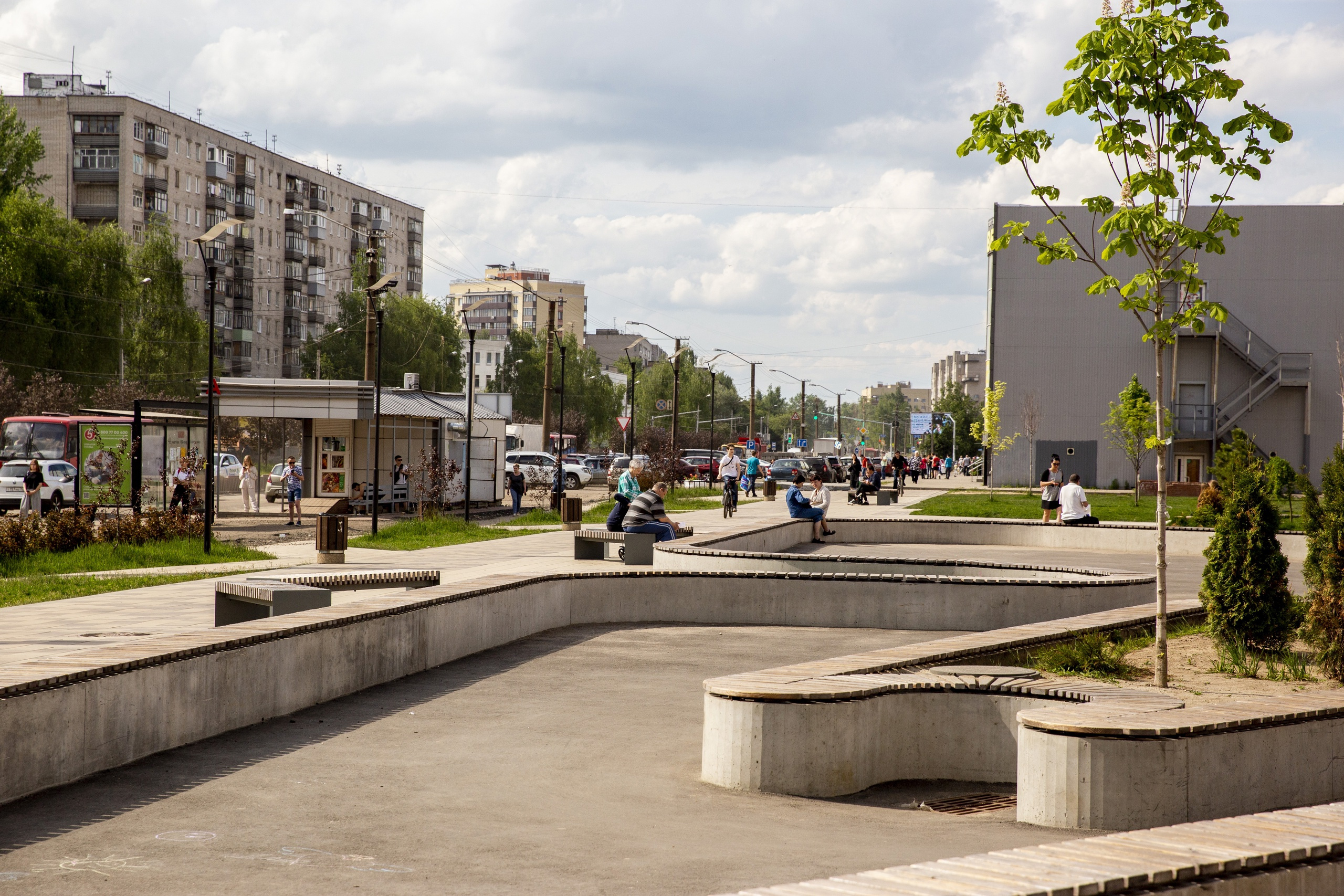 В 2020 году в Заволжском районе благоустроили сквер на проспекте Машиностроителей