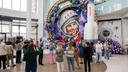 В Ростове собрали портрет Юрия Гагарина из 100 тысяч воздушных шаров