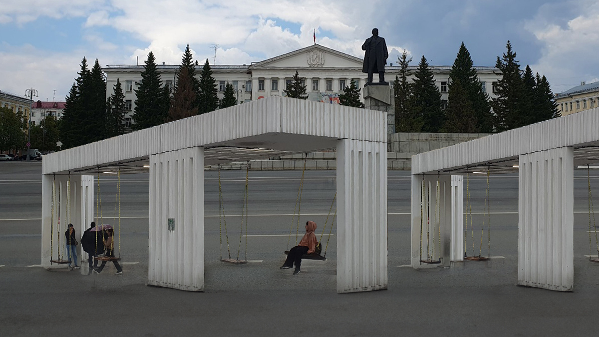 «Даже картинку задуманных качелей не показали»: общественник — об их установке на Центральной площади Кургана