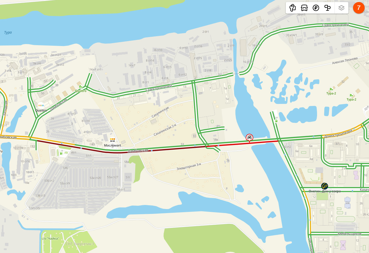 Пробки Тюмень. Тюмень 2023. Как выглядят маршрутные такси в 2 ГИС.