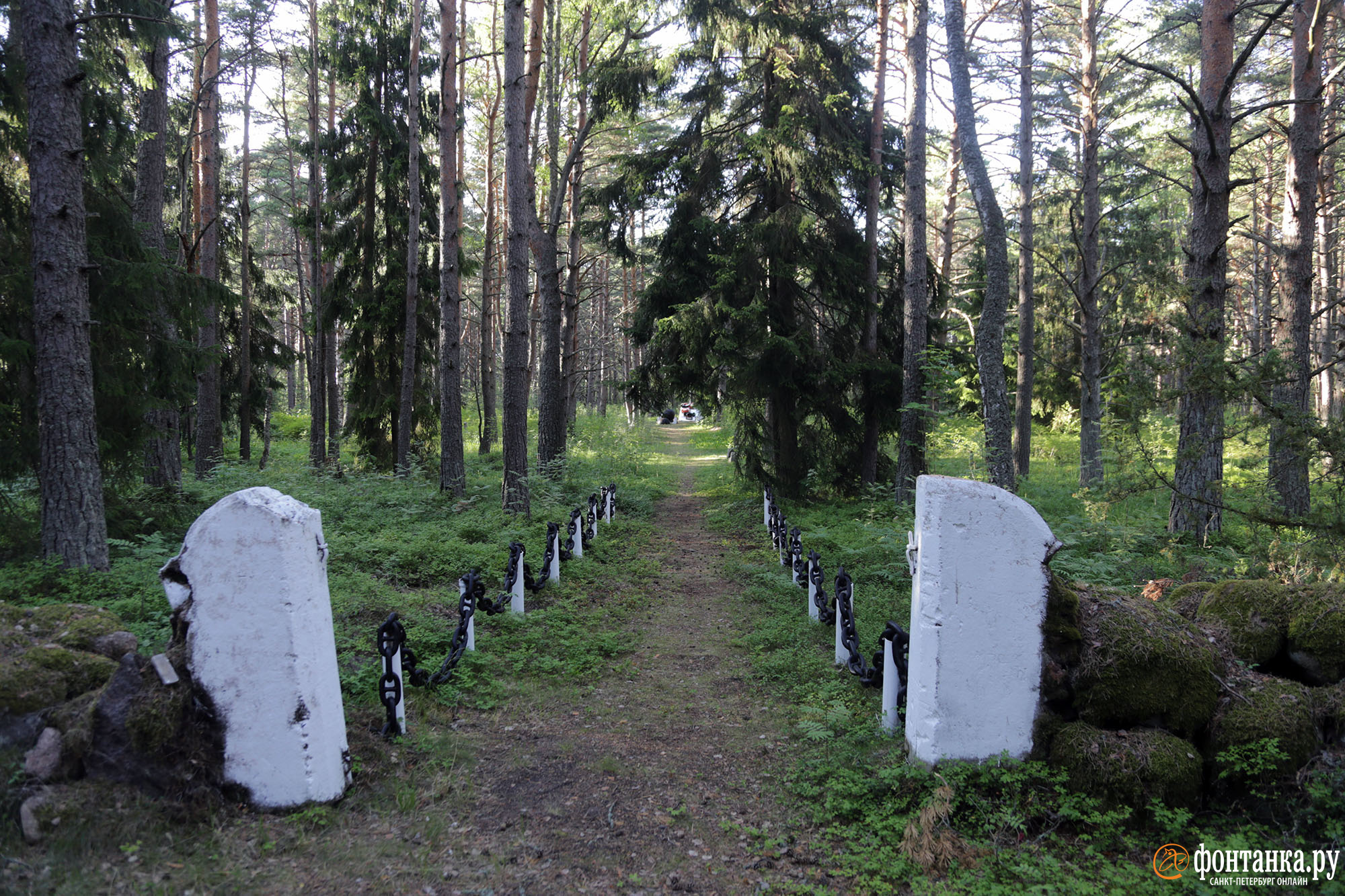 Финское кладбище соседствует с захоронениями советских времен
