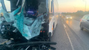 На трассе в Ростовской области автобус с людьми влетел в грузовик