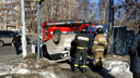 Кроссовер перевернулся после столкновения с Audi в Челябинске, есть пострадавшие
