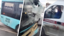 «Не справился с управлением»: в Архангельске пассажирский автобус врезался в столб