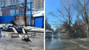 Падали деревья и кирпичи, трамваи не ходили: что случилось в Ростове из-за мартовского снегопада