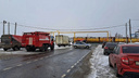 В Дзержинске грузовик KazanExpress врезался в поезд. Водитель госпитализирован