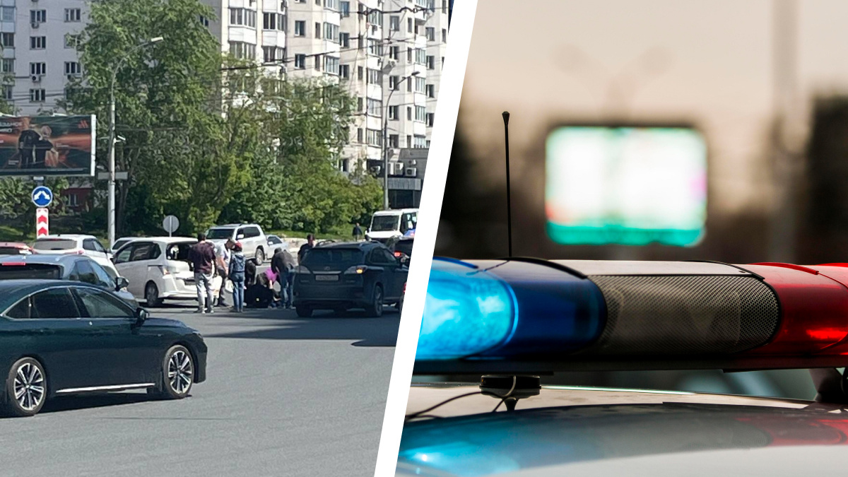 Влетел в багажник: мотоцикл столкнулся с Honda на площади Трубникова — видео