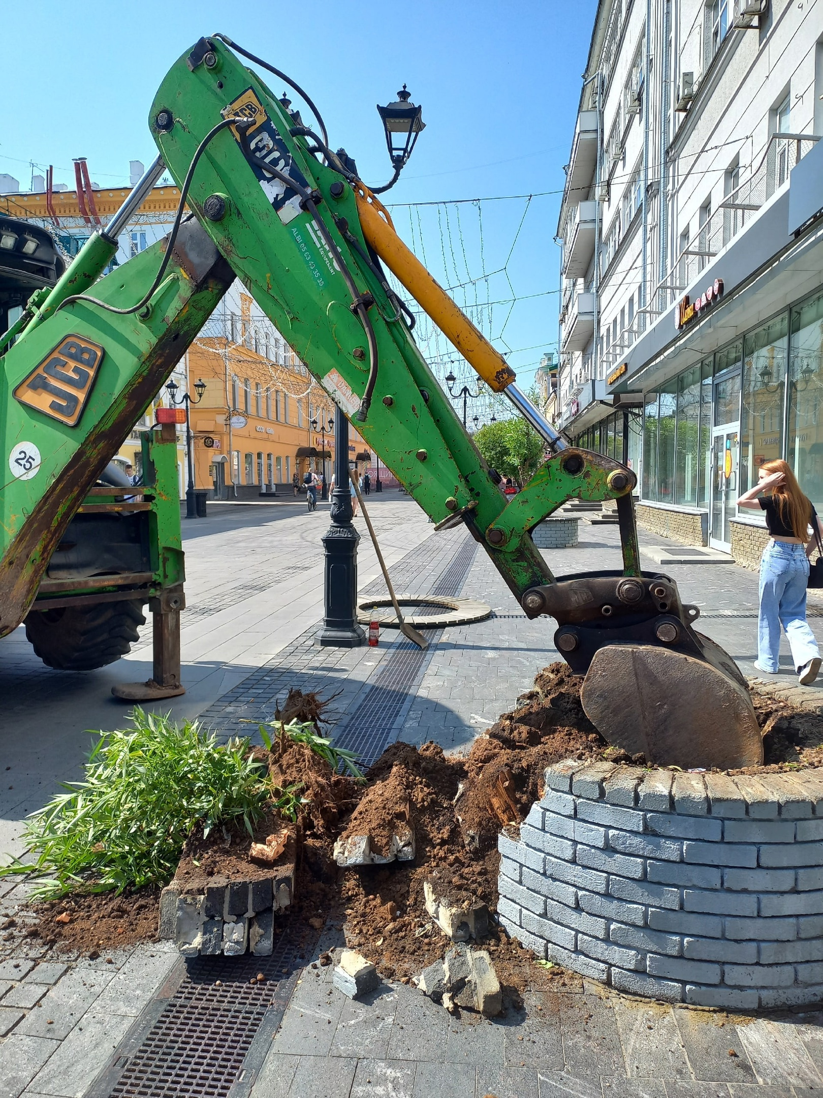 В этот раз на Покровке высадят крупномерные деревья с приствольной защитой В этот раз на Покровке высадят крупномерные деревья с приствольной защитой