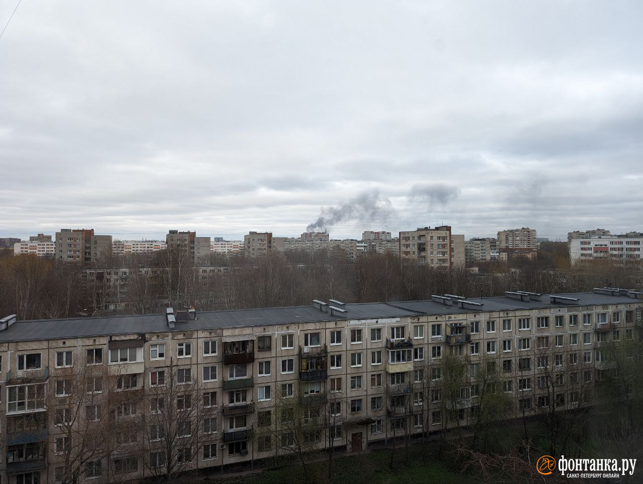Черный дым в Кудрово напугал очевидцев. В МЧС по Ленобласти объяснили, что горит