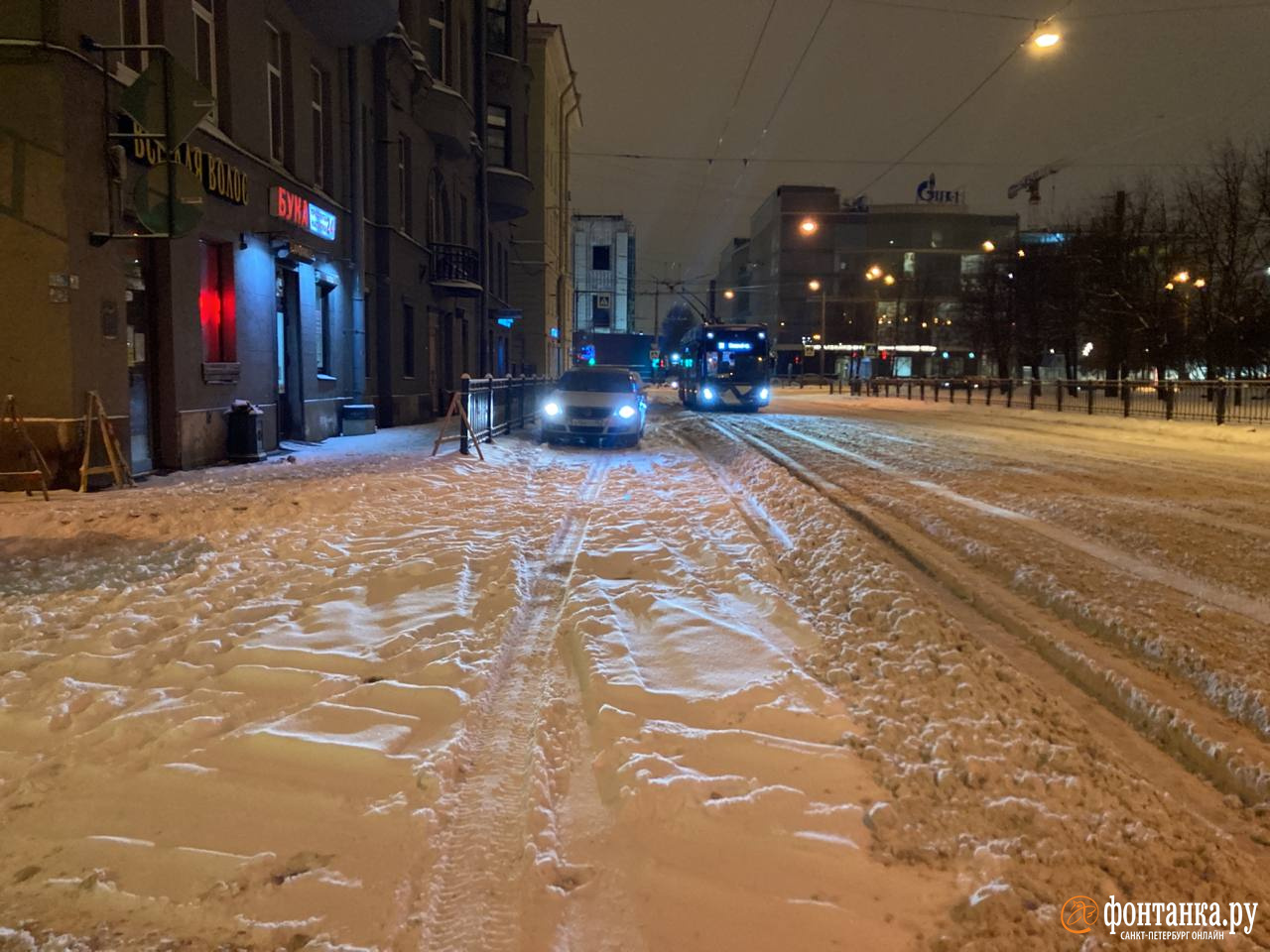 Ночной питер зимой