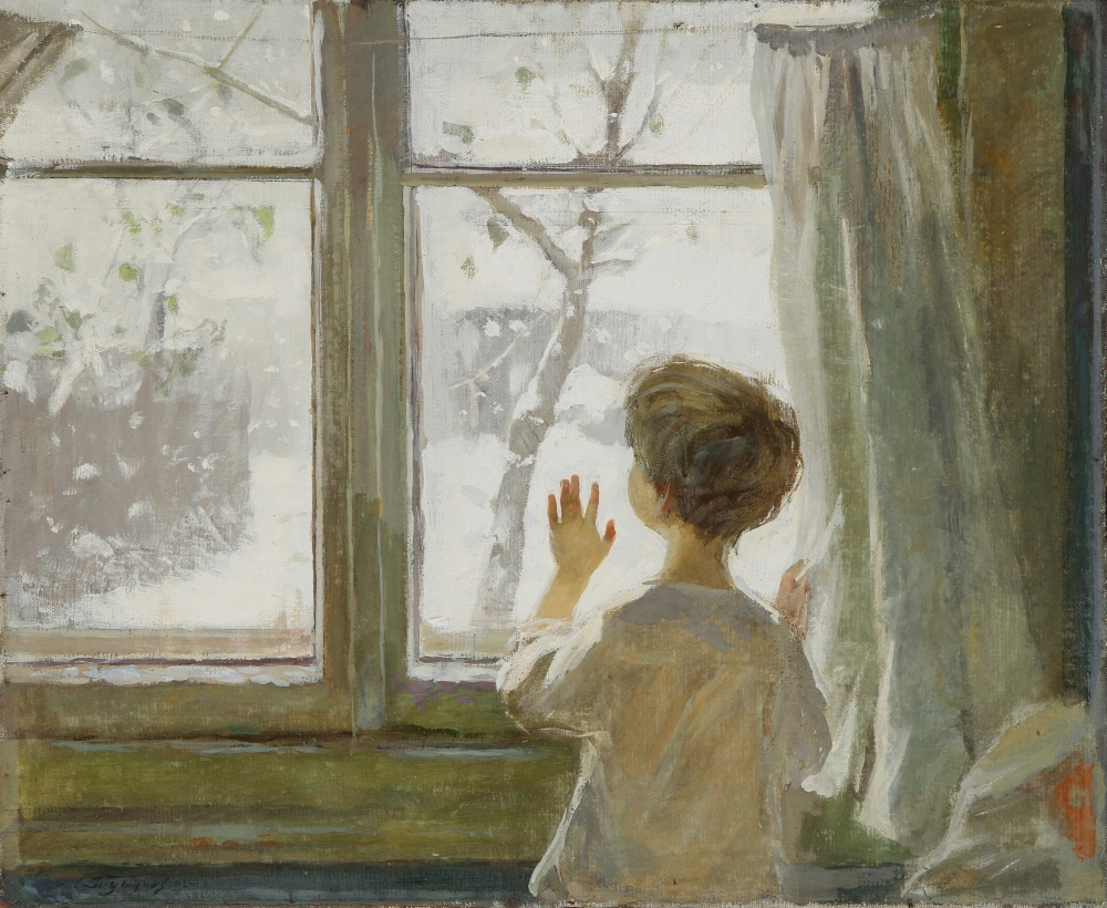 Сергей Тутунов, Детство, 1962, Холст на картоне, темпера