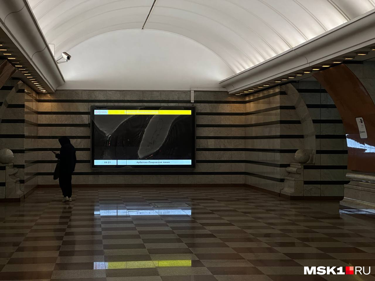 На станции метро «Парк Победы» (Солнцевская линия) черные экраны