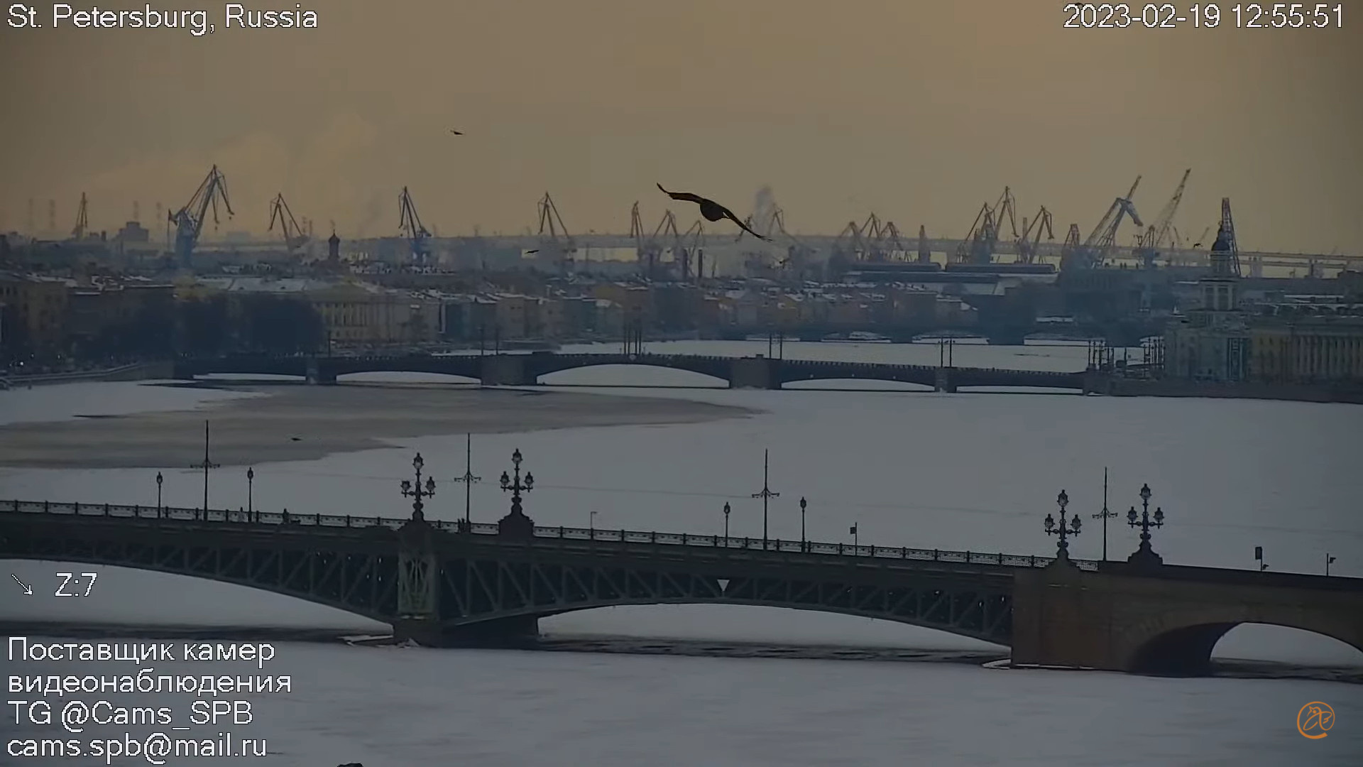 МЧС: В Петербурге ветер, возможно разрушение льда. Вода в Неве прибывает