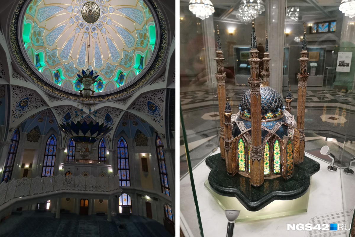 Внутри мечети есть мини-копия Кул-Шарифа