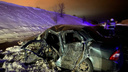 «Приора» пошла на таран? Появились фото аварии на трассе в Самарской области