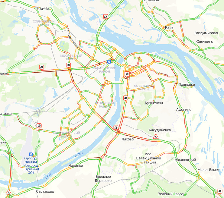 Пробки нижний новгород ольгино щербинки сейчас. Нижний Новгород карта пробки на дорогах.