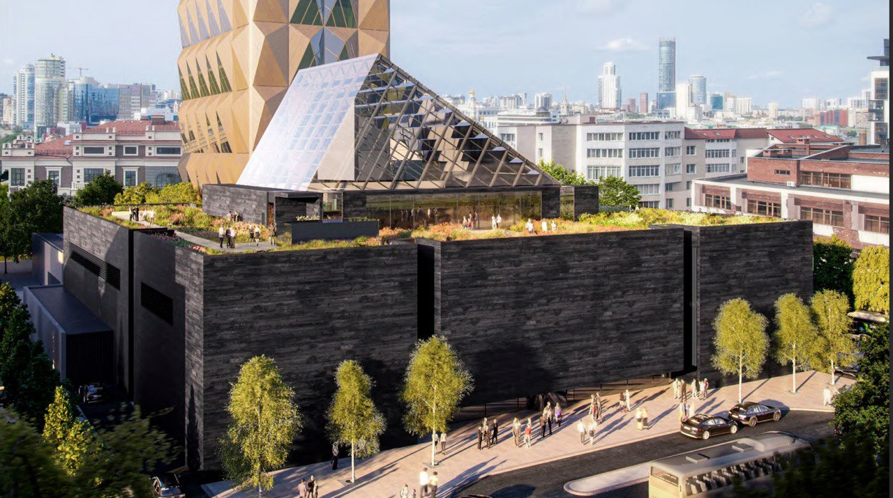 У штаб-квартиры РМК появится здание с садом и гигантским витражом на крыше: публикуем первый эскиз проекта