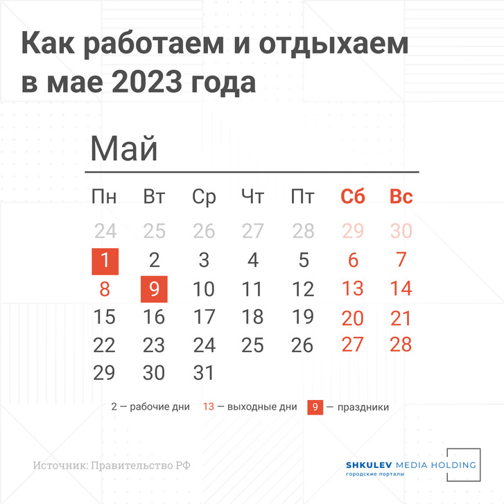Майские праздники в 2023 году будут длинными или нет: закон Госдумы о  майских праздниках - 10 апреля 2023 - Фонтанка.Ру