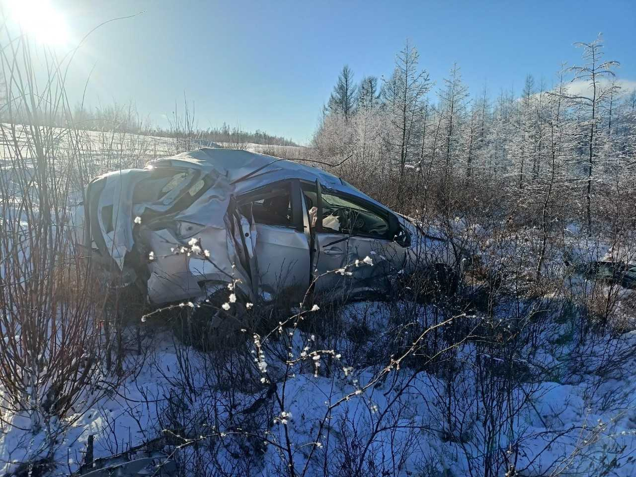 Водитель погиб в ДТП 1-го января, вылетев с трассы в Забайкалье